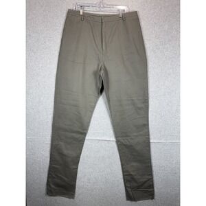 Lands End Pants Womens 18 Tall Woodland Sage‎ Green Straight Leg 100% Cotton New